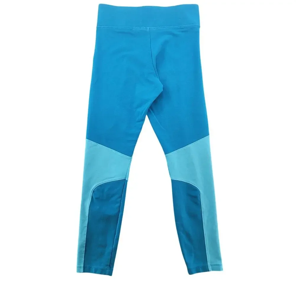 Nike Air 7/8 Leggings S Blue Colorblock Training Pilates Running Athleisure Gym
